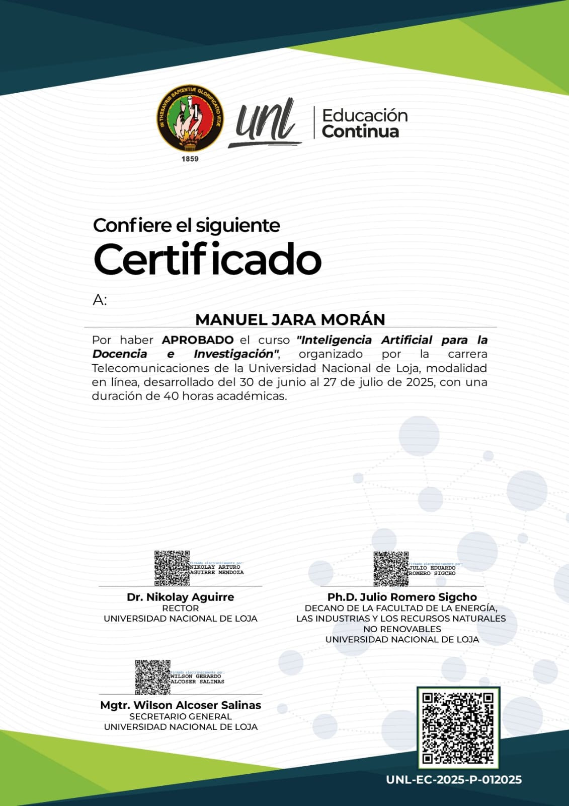 Certificado IA para la Docencia e Investigación